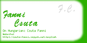 fanni csuta business card